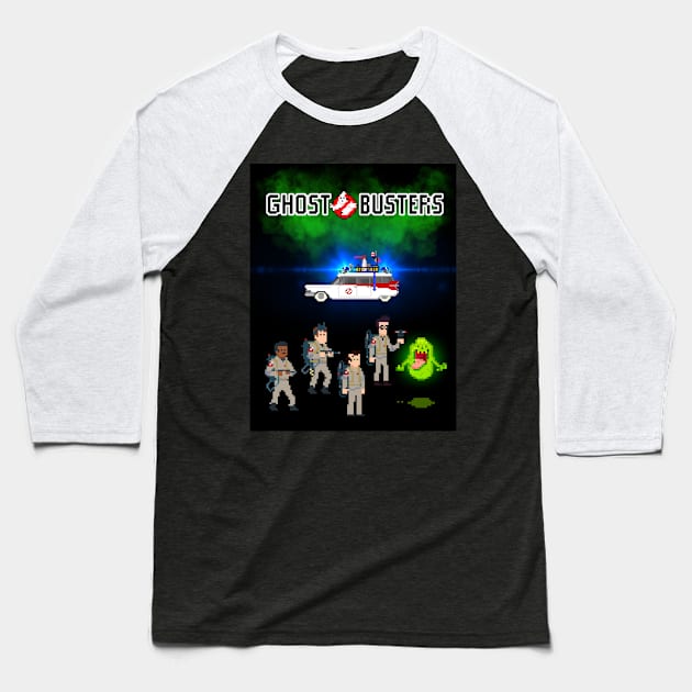 Ghost Busters Baseball T-Shirt by TommySniderArt